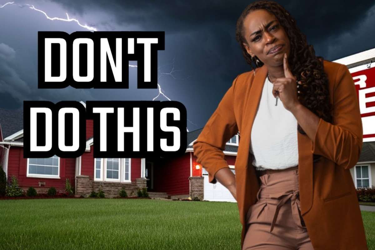 photo of real estate agent Keneshia Haye standing in front of a home for sale giving advice on what not to do when selling your home.